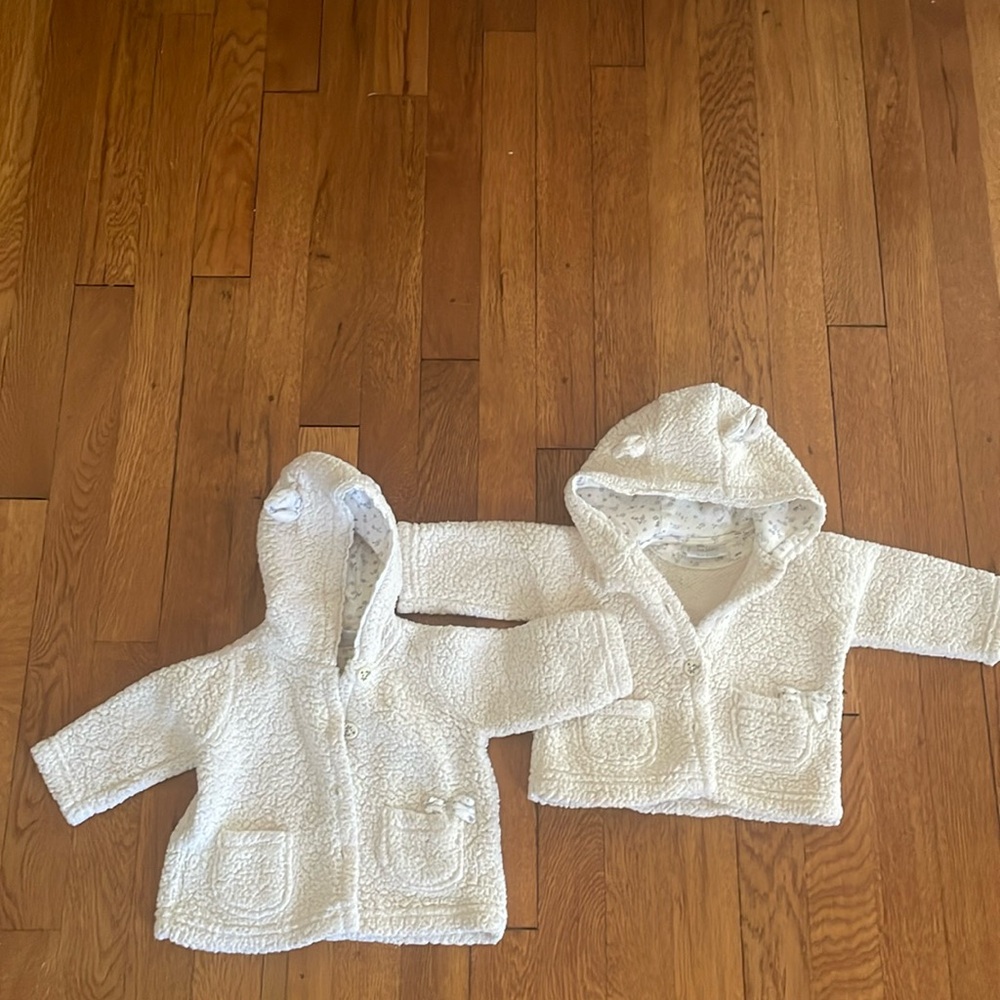 Babaluno Baby Sherpa coat with contrast floral. 2 available in 0-3 months